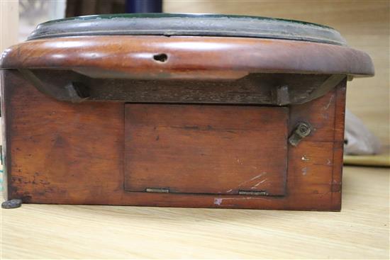 A 19th century mahogany drop dial single fusee wall clock, Jno Walker, London